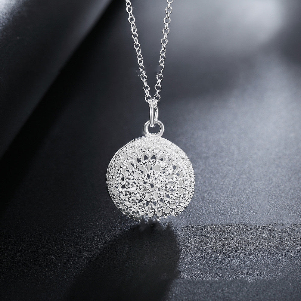 Round Bag Hollow Retro Elegant Pendant Necklace