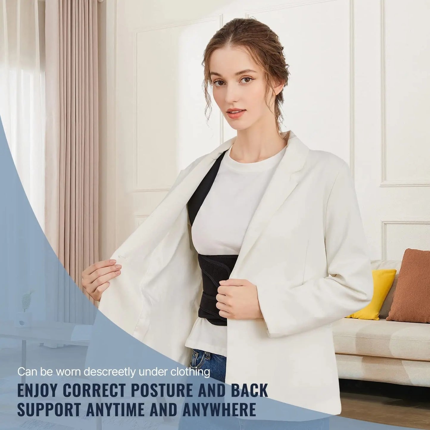 Back Posture Correction Belt Invisible Anti-Humpback Orthotics Band