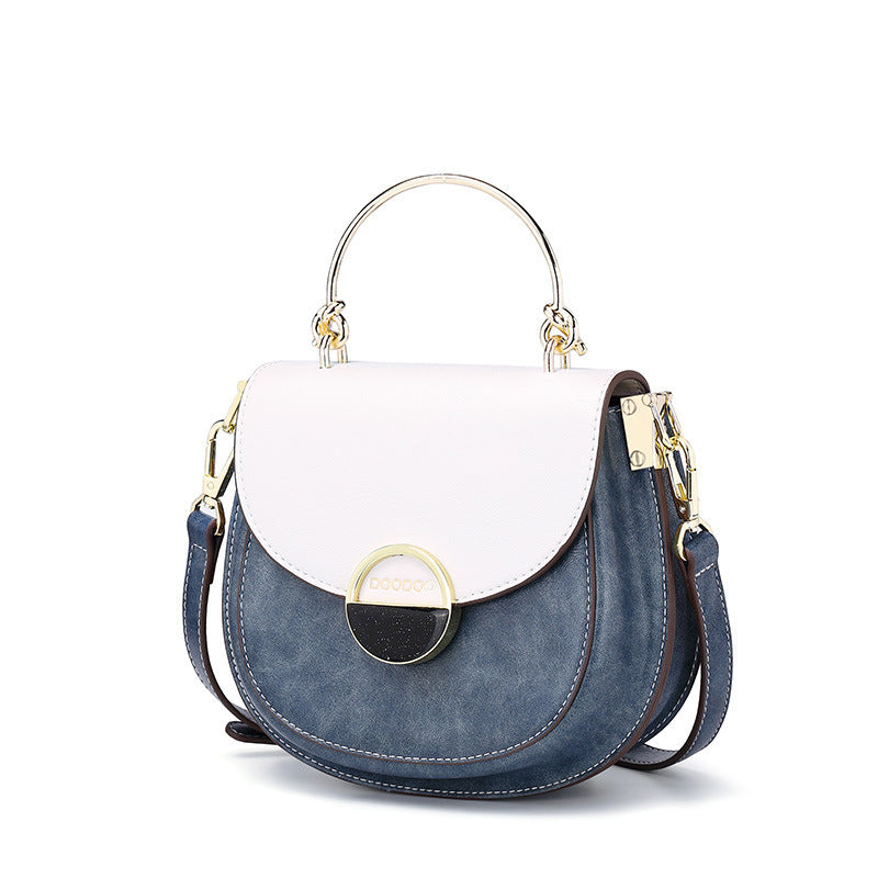 Elegant Contrast Shoulder Crossbody Bag