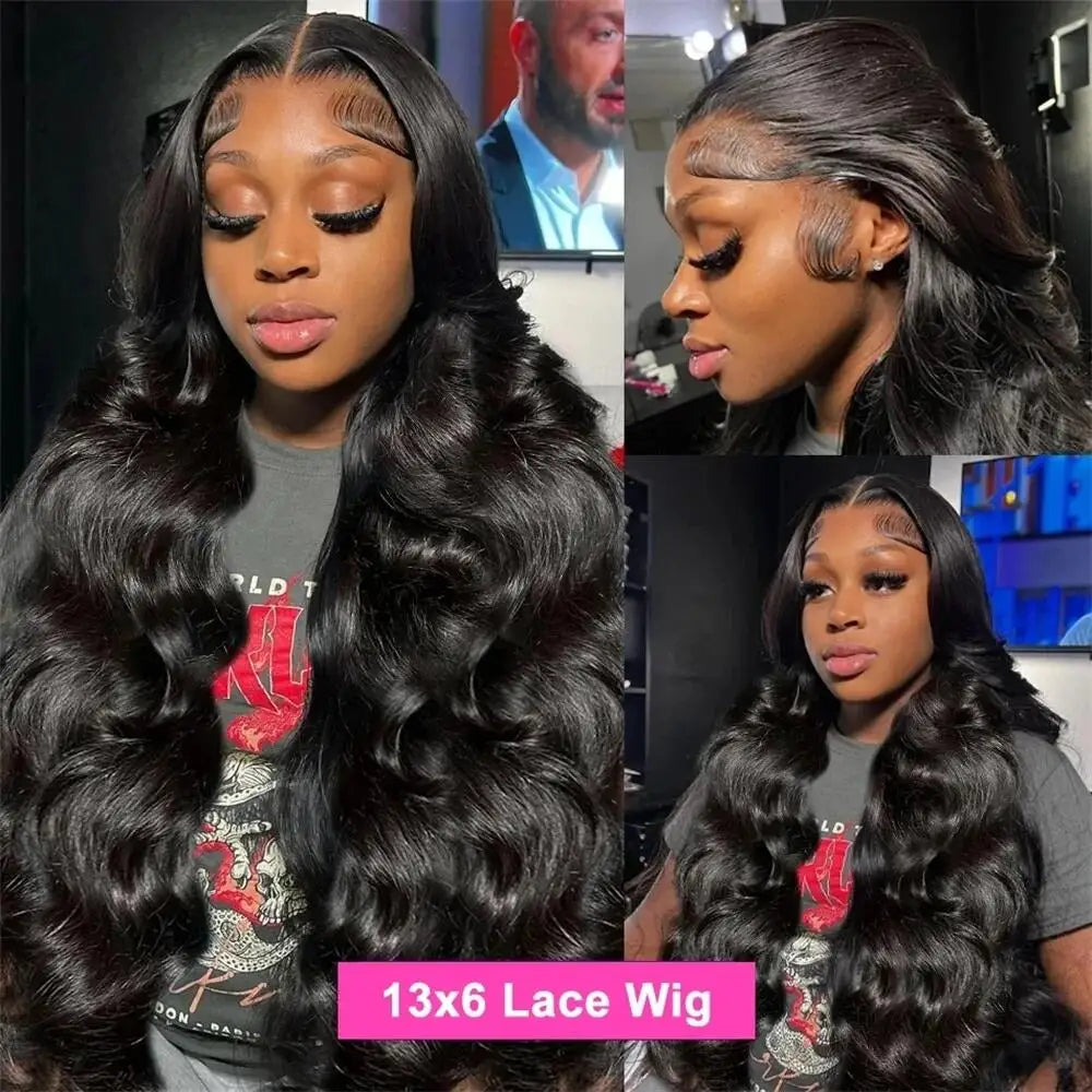 HD Transparent 13x4 13x6 Body Wave Lace Front Wig Pre Plucked 360 Lace Frontal Wig Human Hair Wigs For Women 5x5 Closure Wig