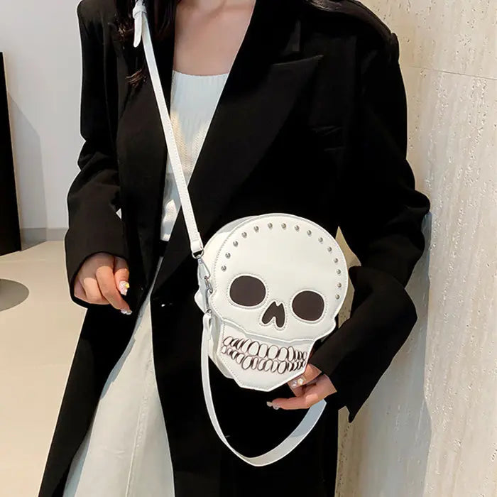 Halloween Skull Shoulder Bag Girls Funny Cute Messenger Bag Personality Creative Crossbody Bags For Women - Image #5