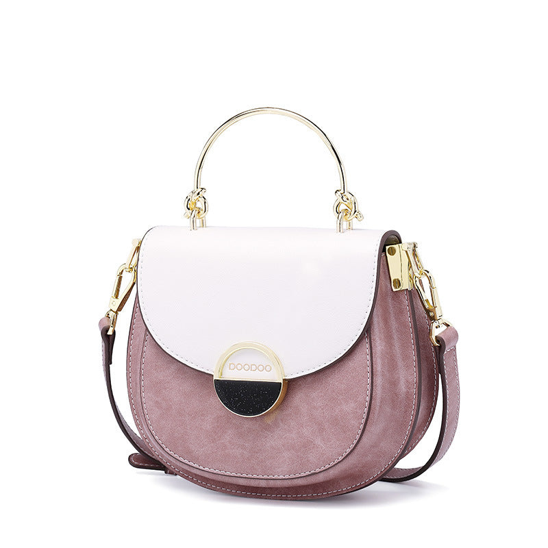 Elegant Contrast Shoulder Crossbody Bag