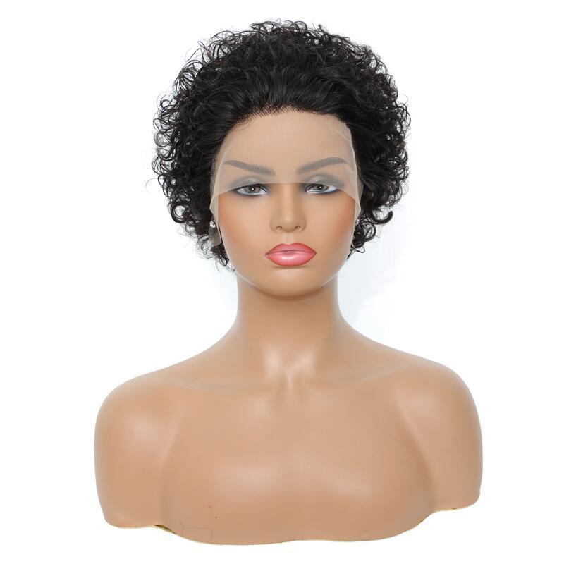 Women's Fashion Front Lace African Small Curly Wig